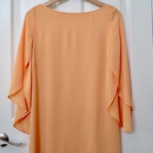 Milly Butterfly-Sleeve Stretch-Silk Dress